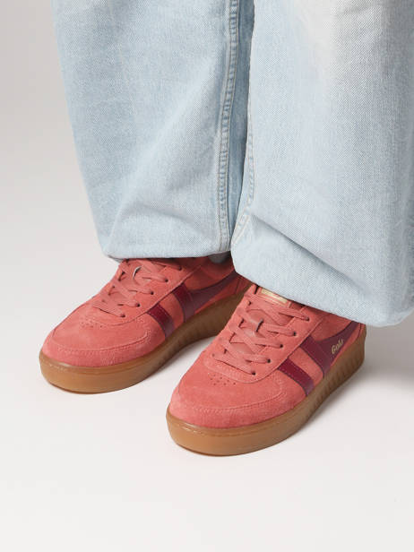 Sneakers Grandslam Uit Leder Gola Rood women CLA589 ander zicht 1